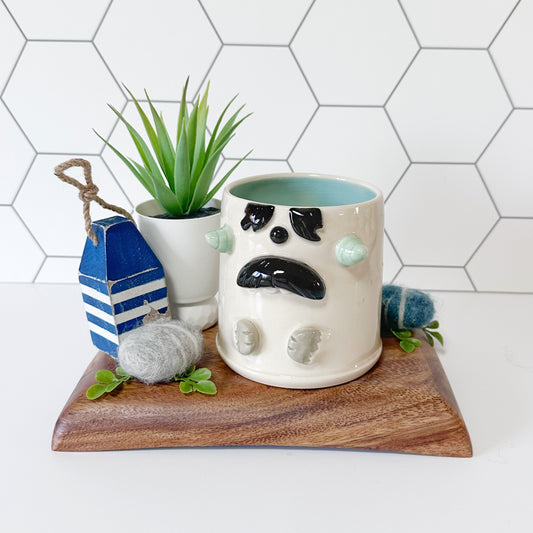 White Monster Mug 6
