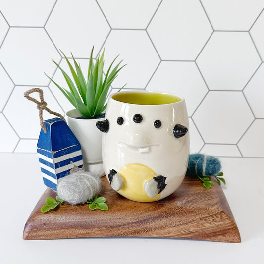 White Monster Mug 7