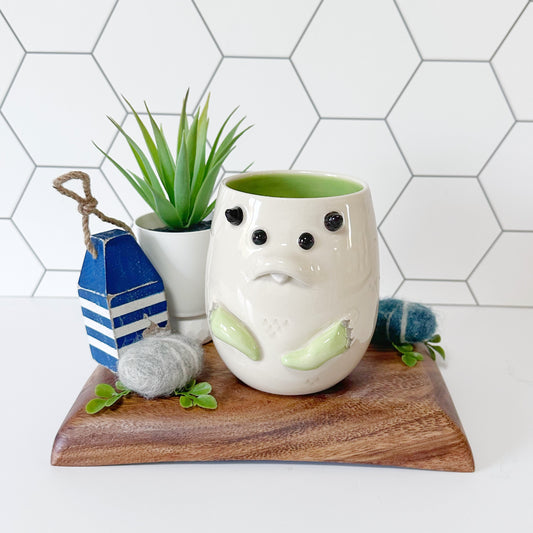 White Monster Mug 8