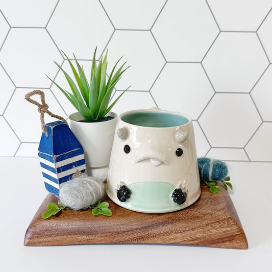 White Monster Mug 10