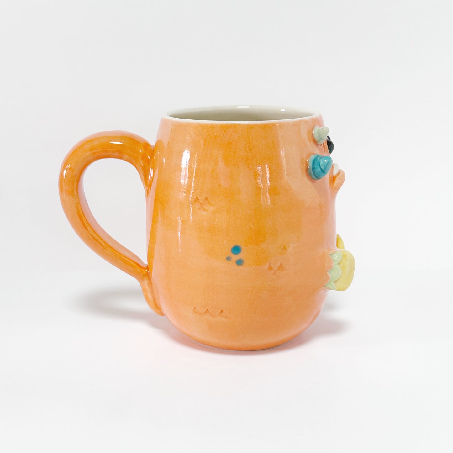 Dark Orange Monster Mug 3