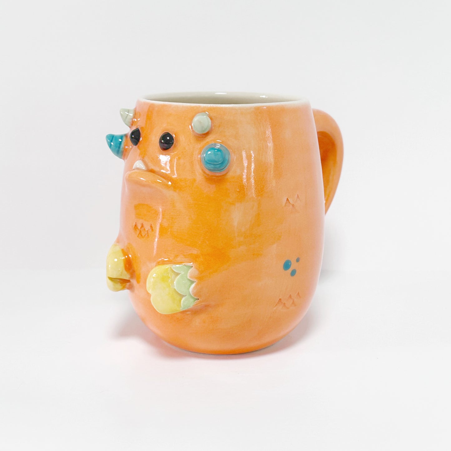 Dark Orange Monster Mug 3