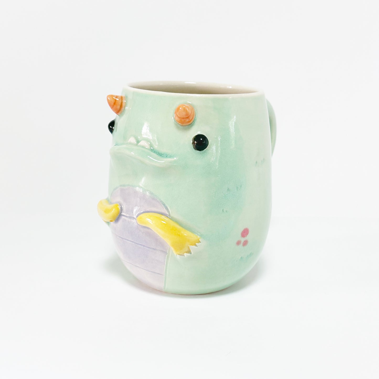 Teal Monster Mug 4