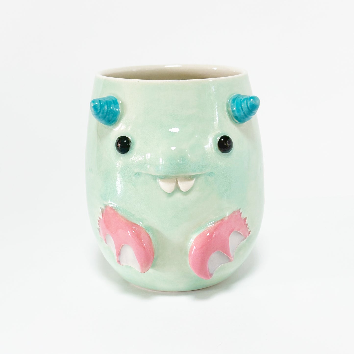 Teal Monster Mug 3