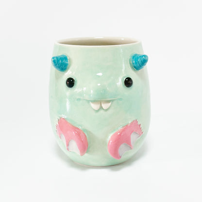 Teal Monster Mug 3