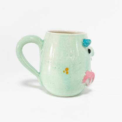 Teal Monster Mug 3