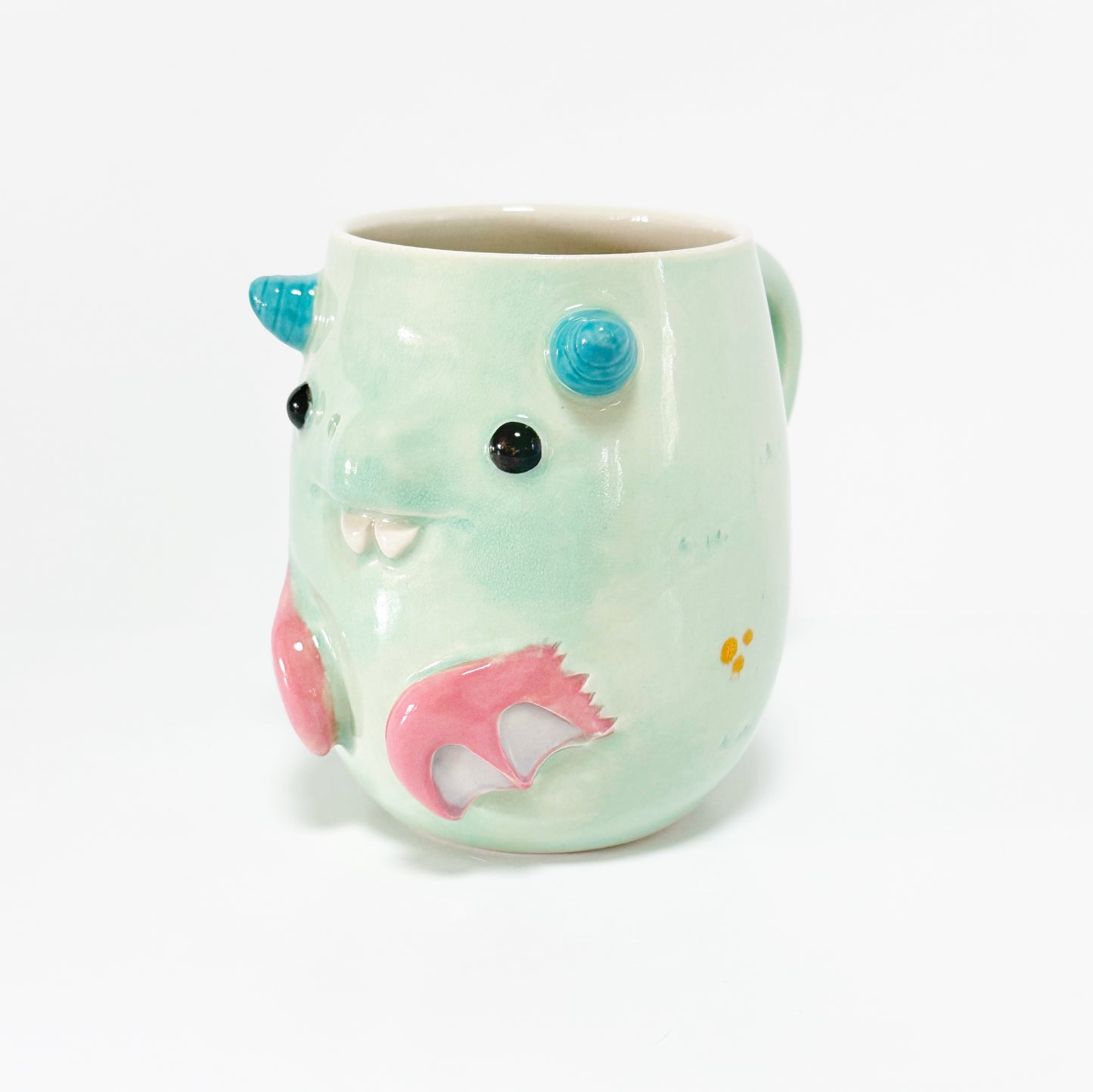 Teal Monster Mug 3