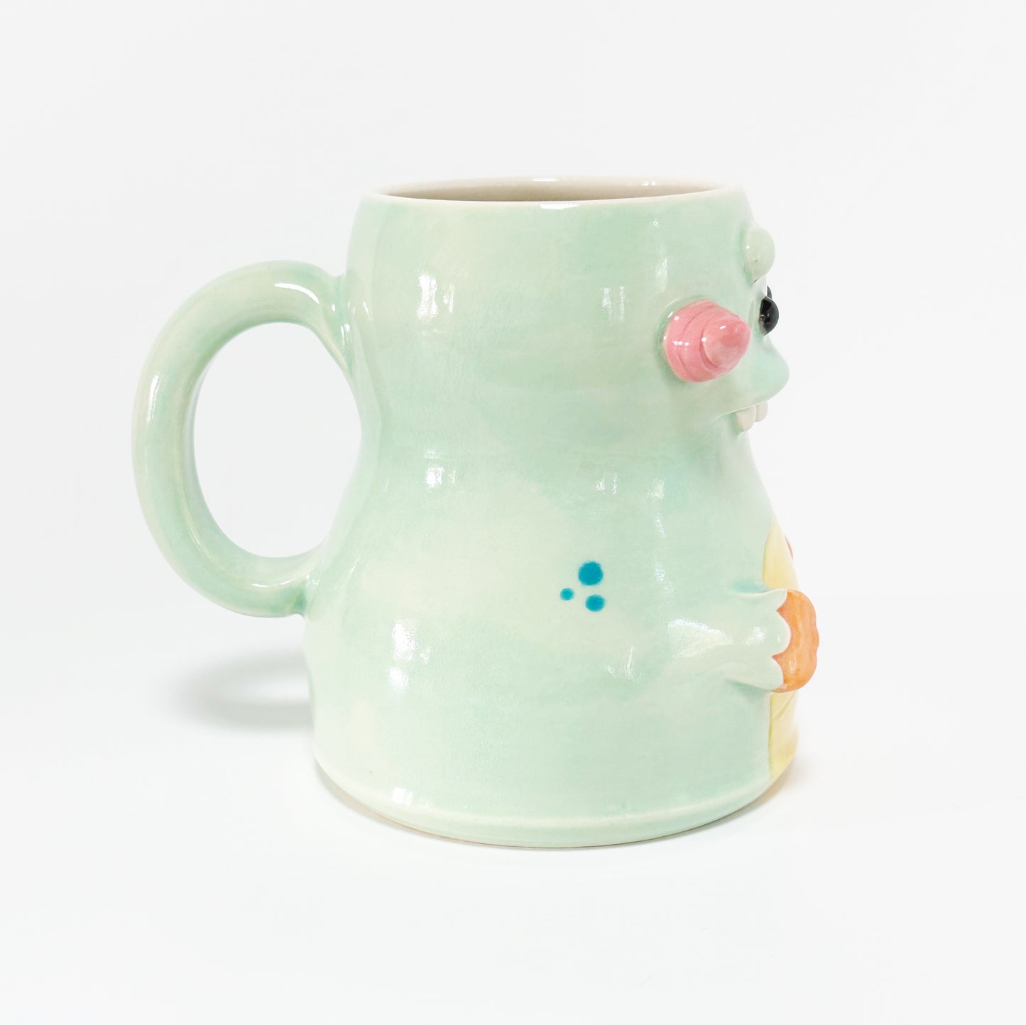 Teal Monster Mug 6
