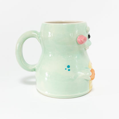 Teal Monster Mug 6