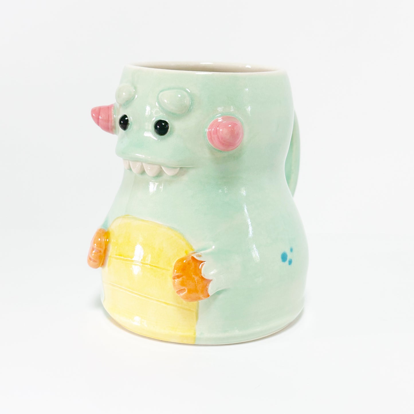 Teal Monster Mug 6