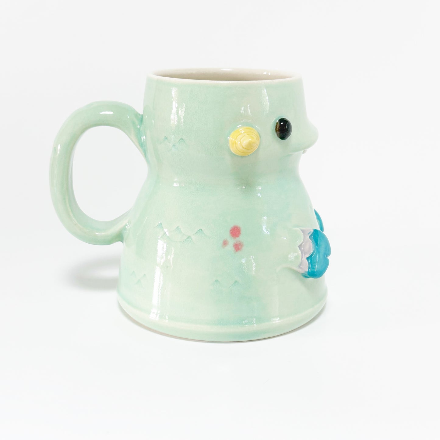 Teal Monster Mug 5