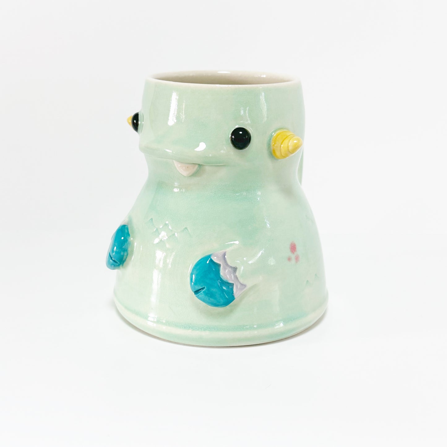 Teal Monster Mug 5