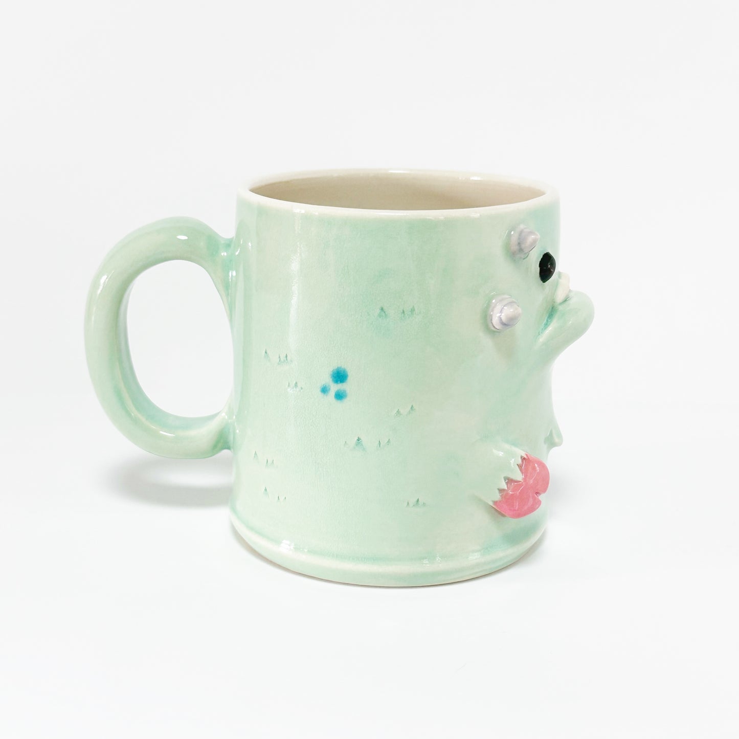 Teal Monster Mug 8