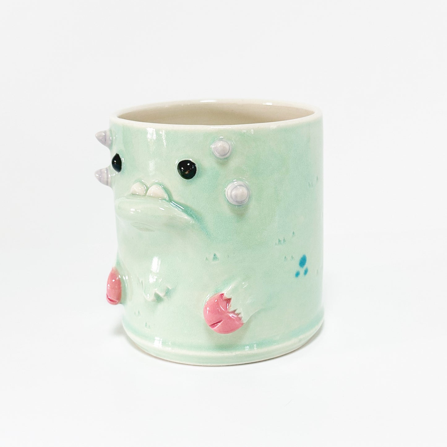 Teal Monster Mug 8
