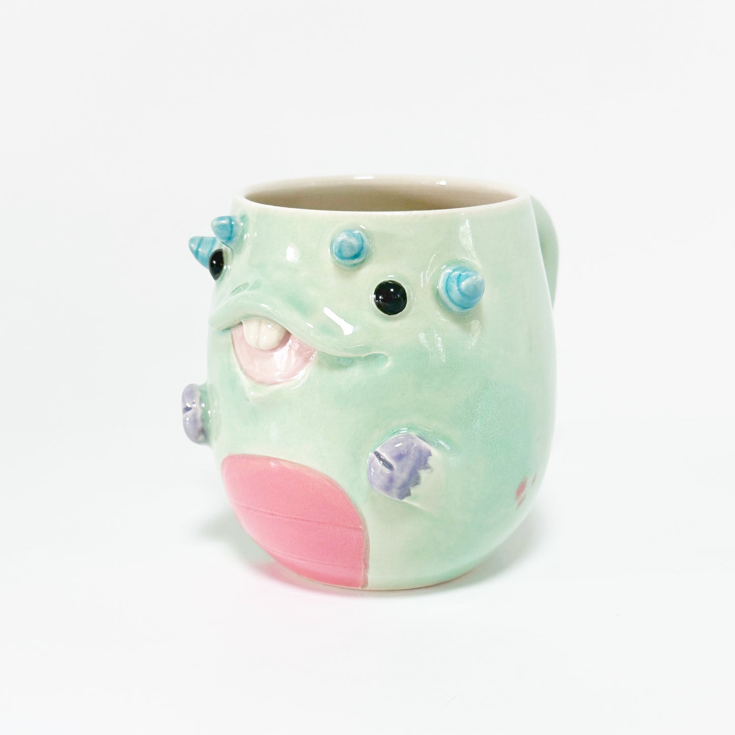 Teal Monster Mug 12