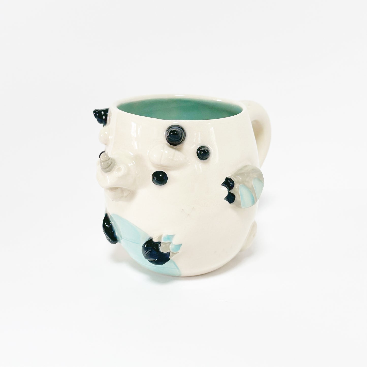 White Monster Mug 4
