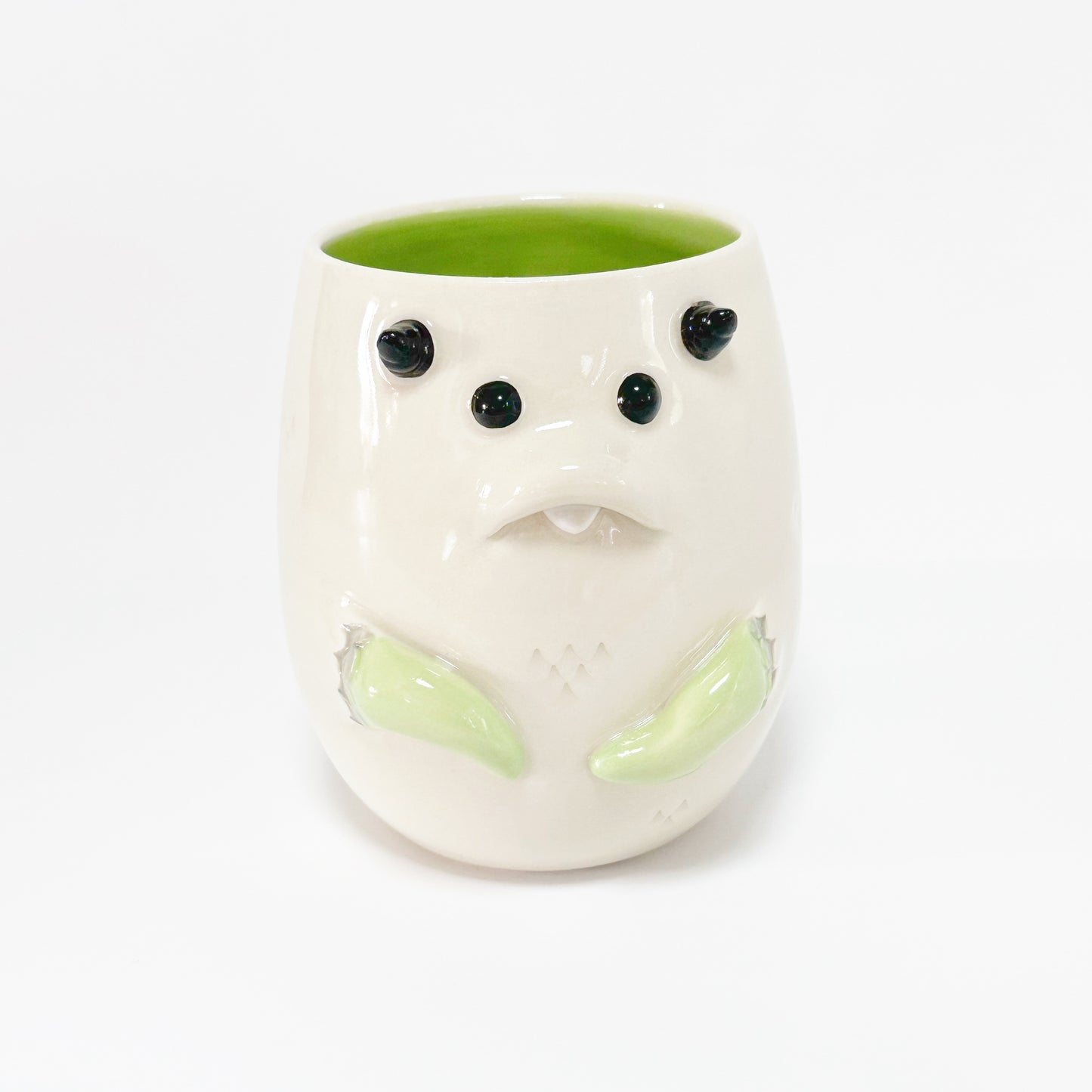 White Monster Mug 8