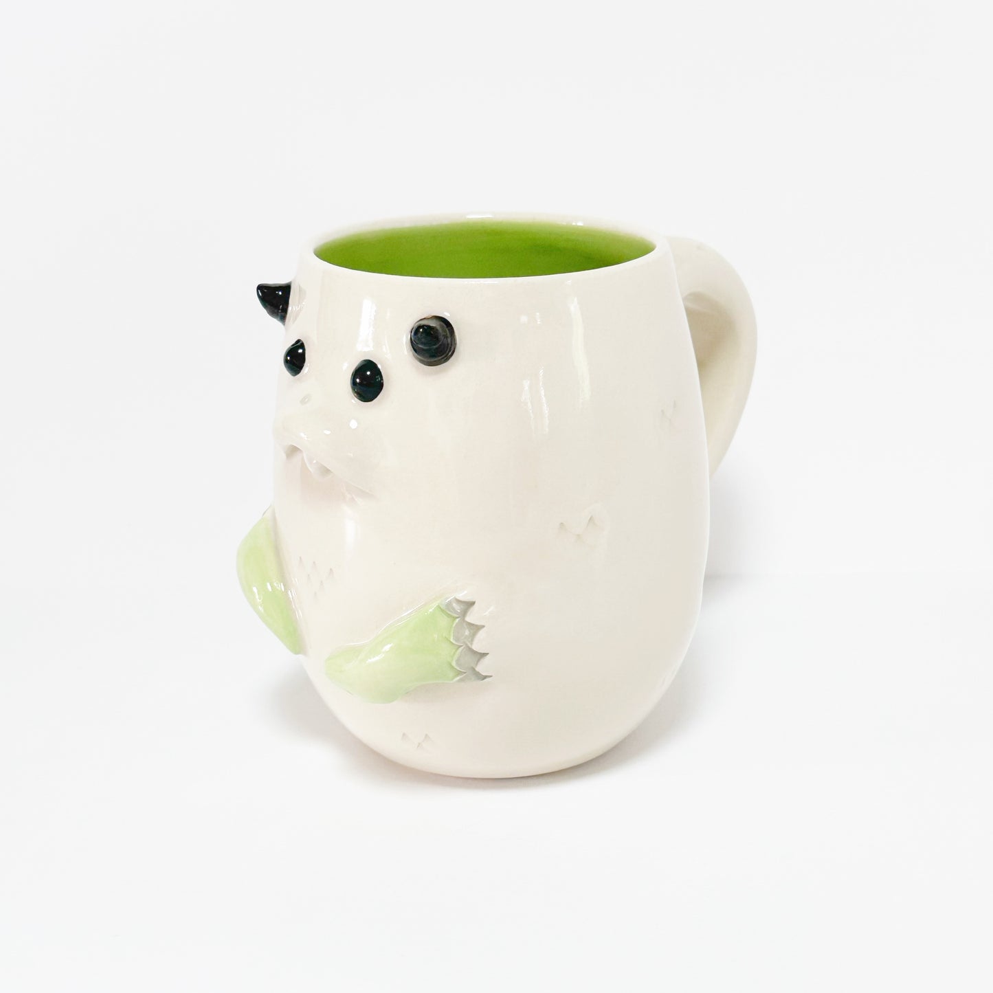White Monster Mug 8