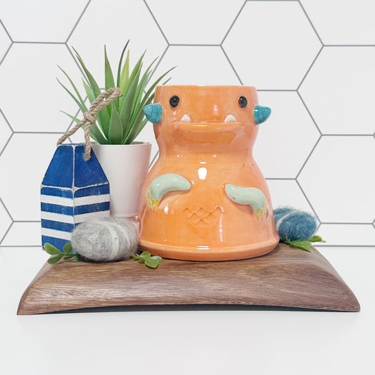 Dark Orange Monster Mug 5
