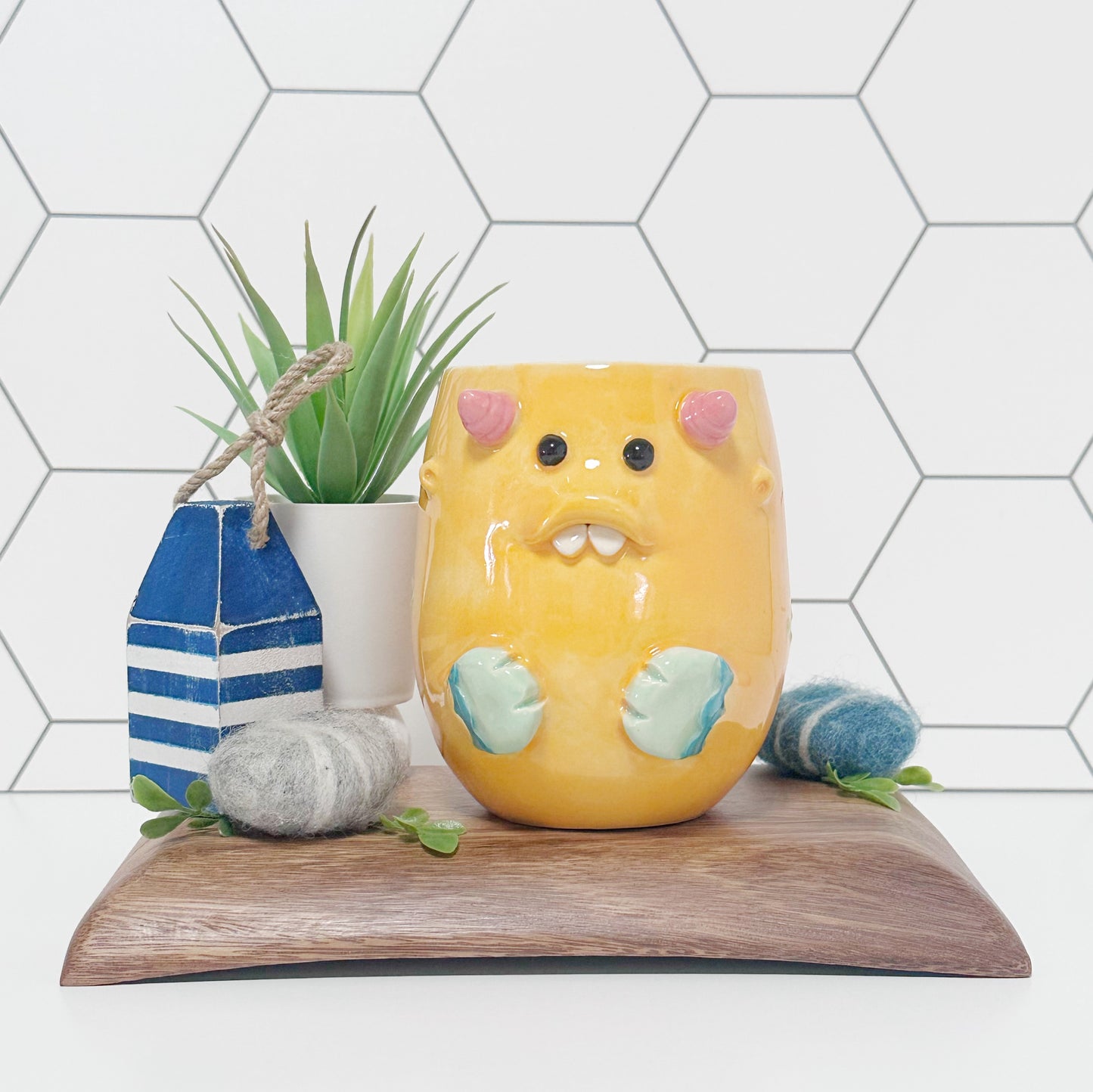 Light Orange Monster Mug 3