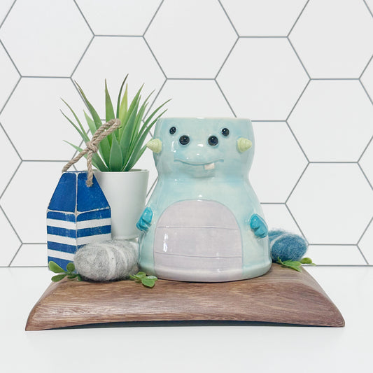 Light Blue Monster Mug 1