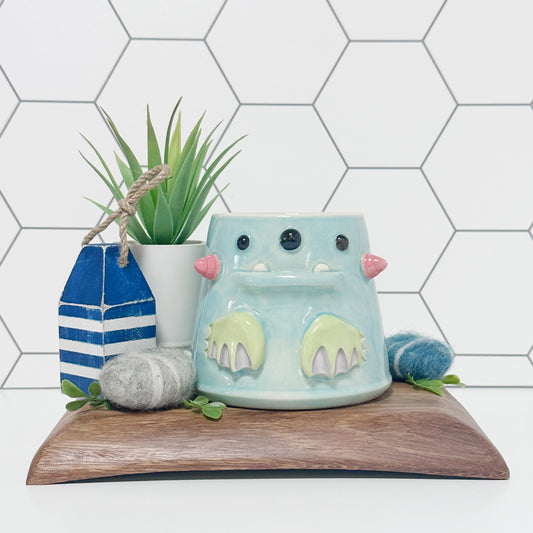 Light Blue Monster Mug 3