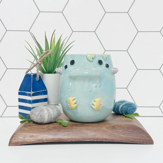 Light Blue Monster Mug 5