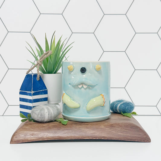 Light Blue Monster Mug 6
