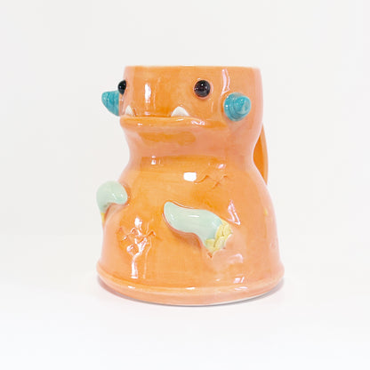 Dark Orange Monster Mug 5