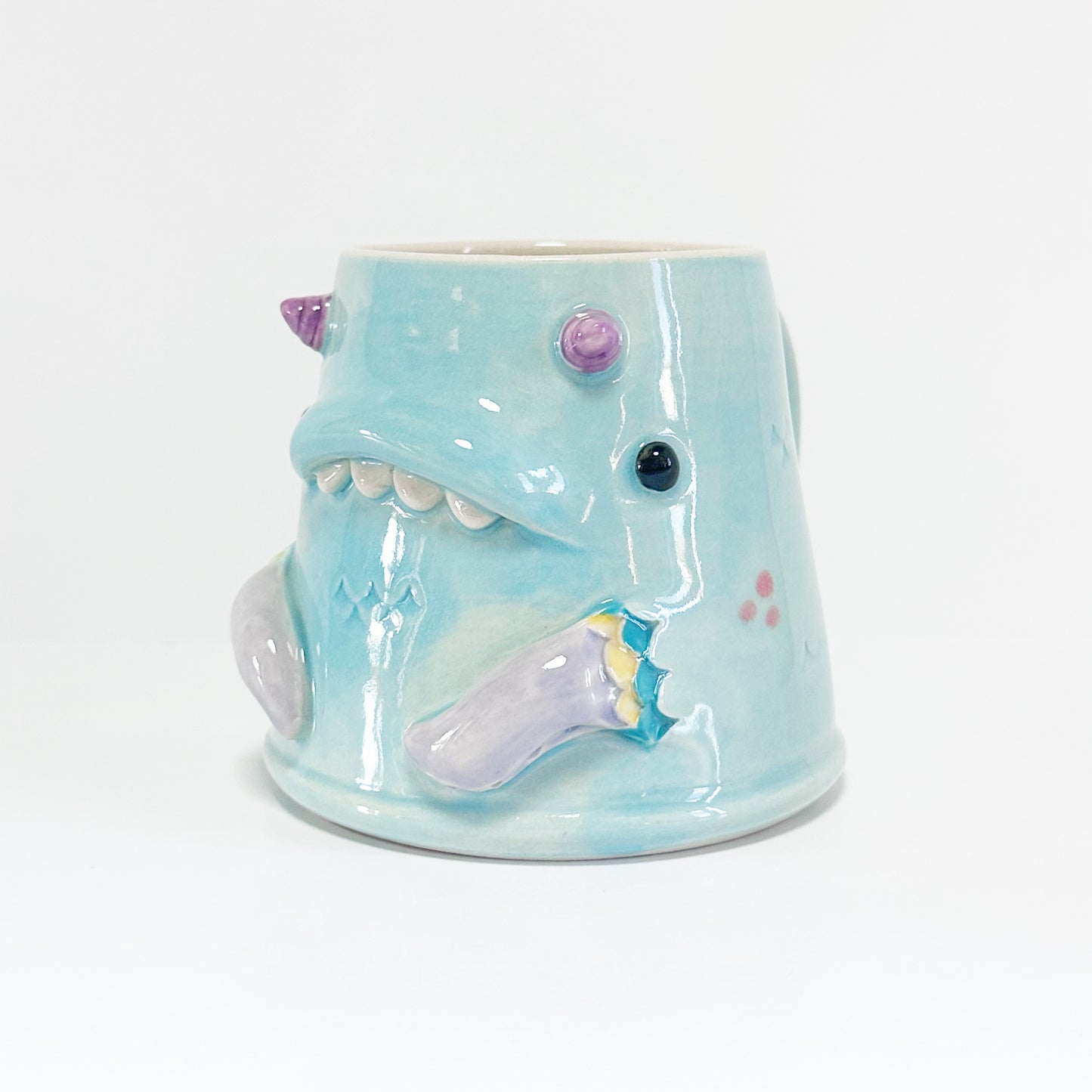 Light Blue Monster Mug 2