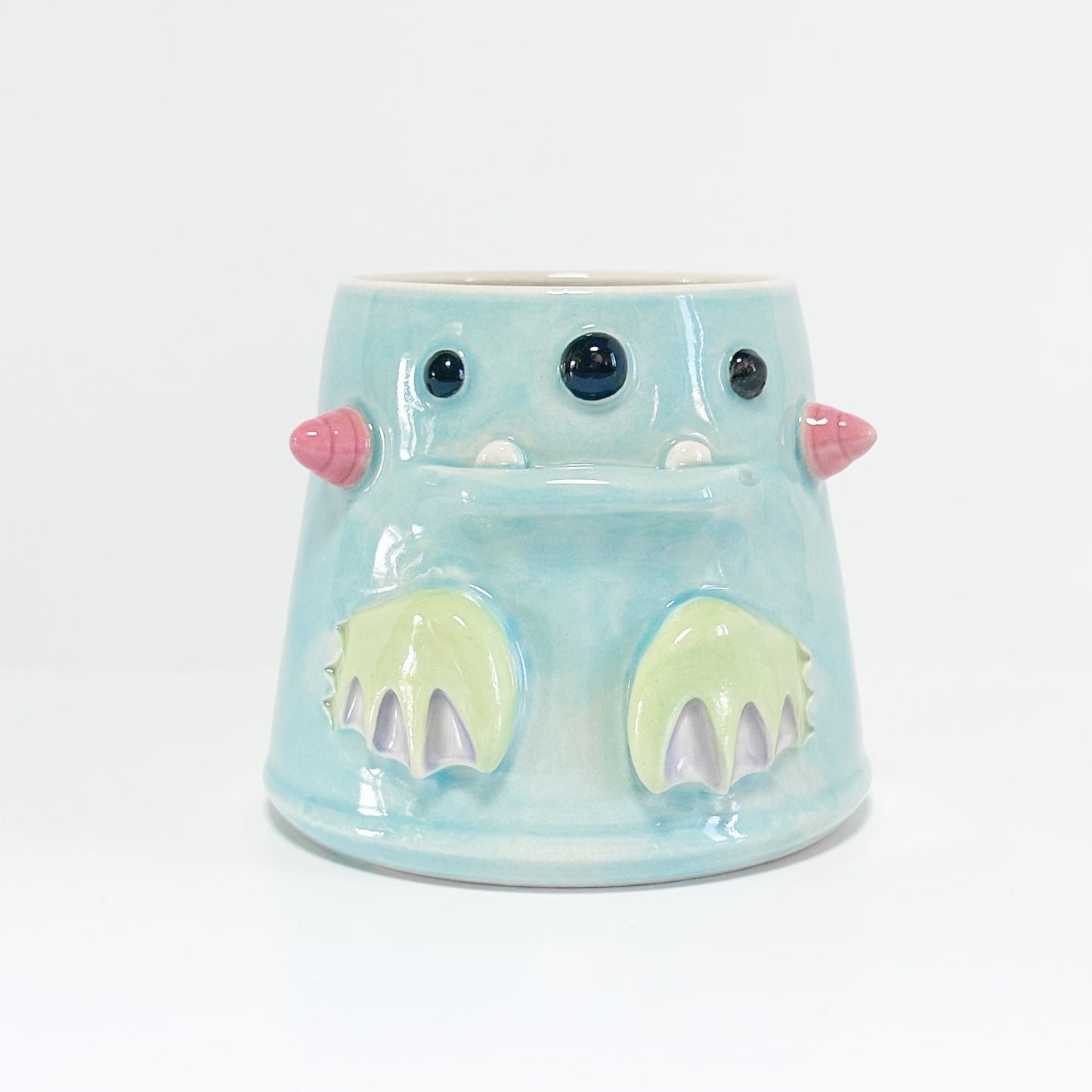 Light Blue Monster Mug 3