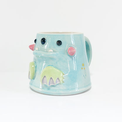 Light Blue Monster Mug 3