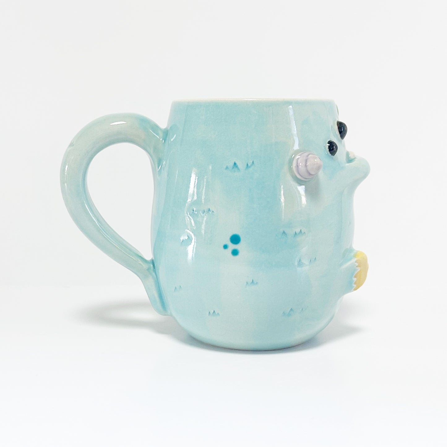 Light Blue Monster Mug 5