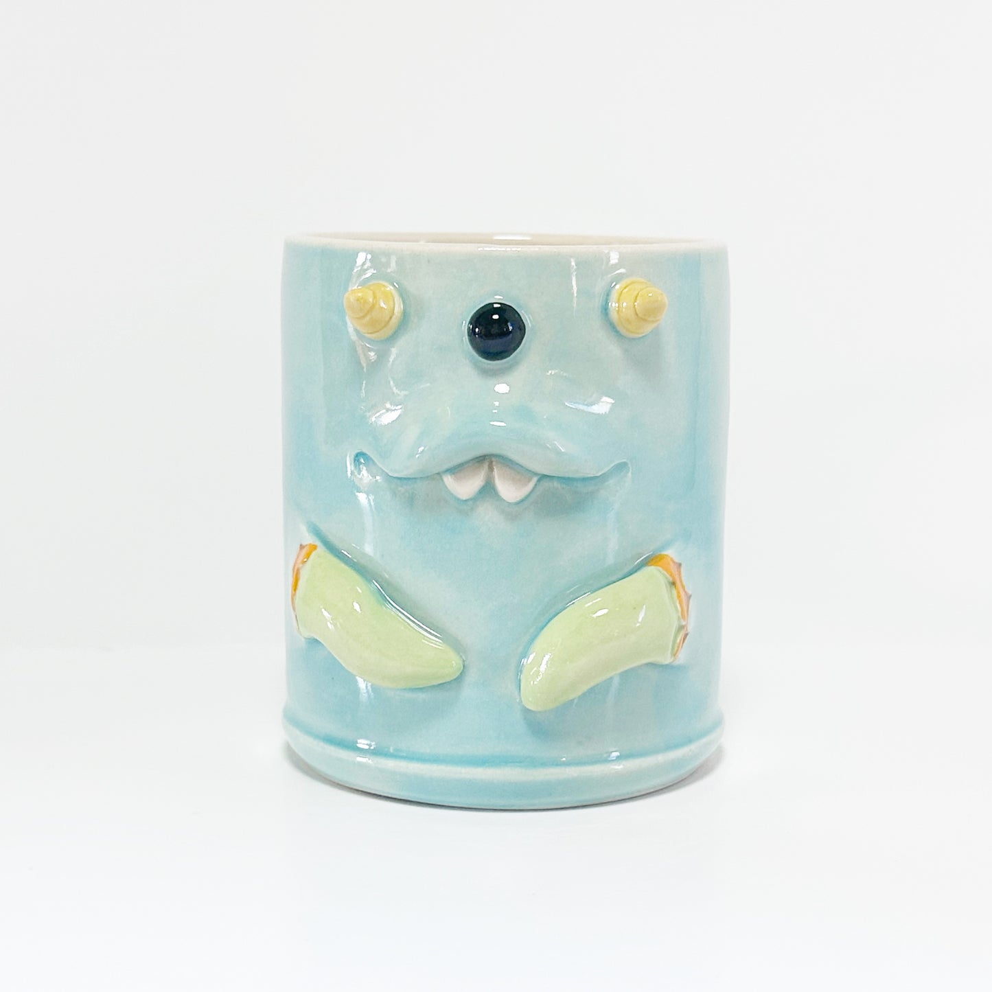 Light Blue Monster Mug 6