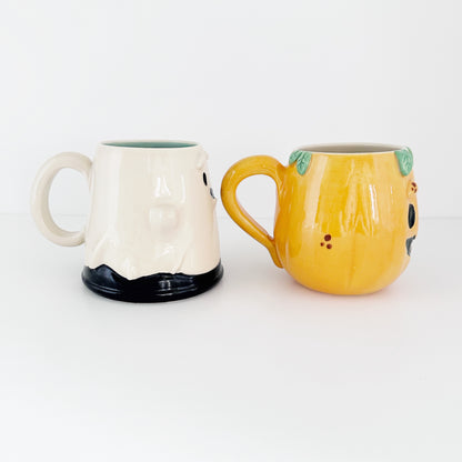 Ghost and Pumpkin Mug Set