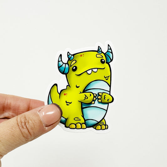 Green Monster Die Cut Sticker