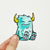 Blue Monster Die Cut Sticker