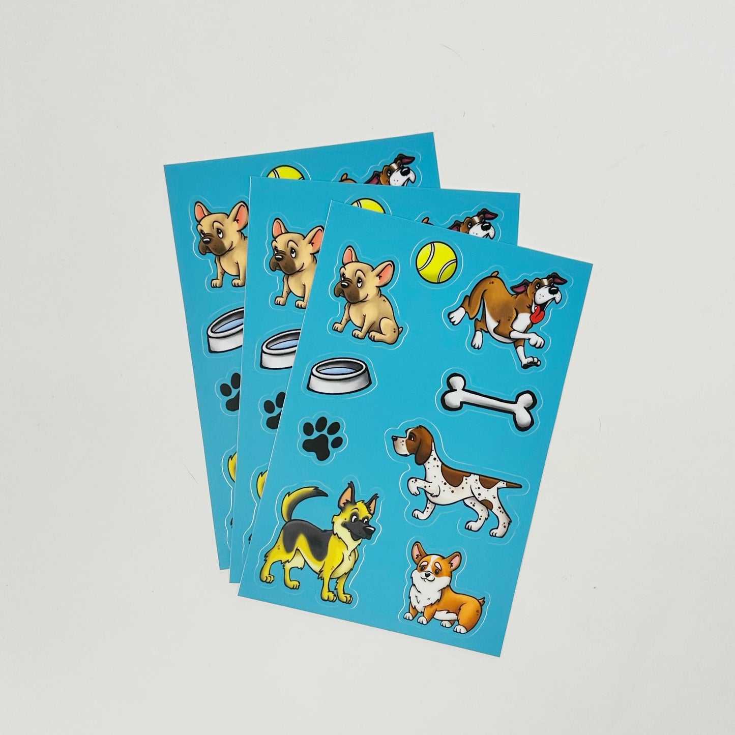 Dog Sticker Sheet (Blue)