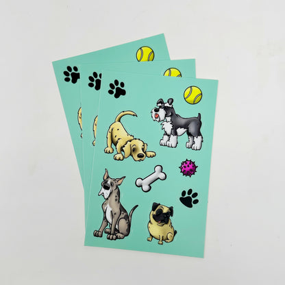 Dog Sticker Sheet (Teal)