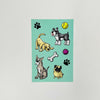 Dog Sticker Sheet (Teal)