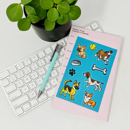 Dog Sticker Sheet (Blue)