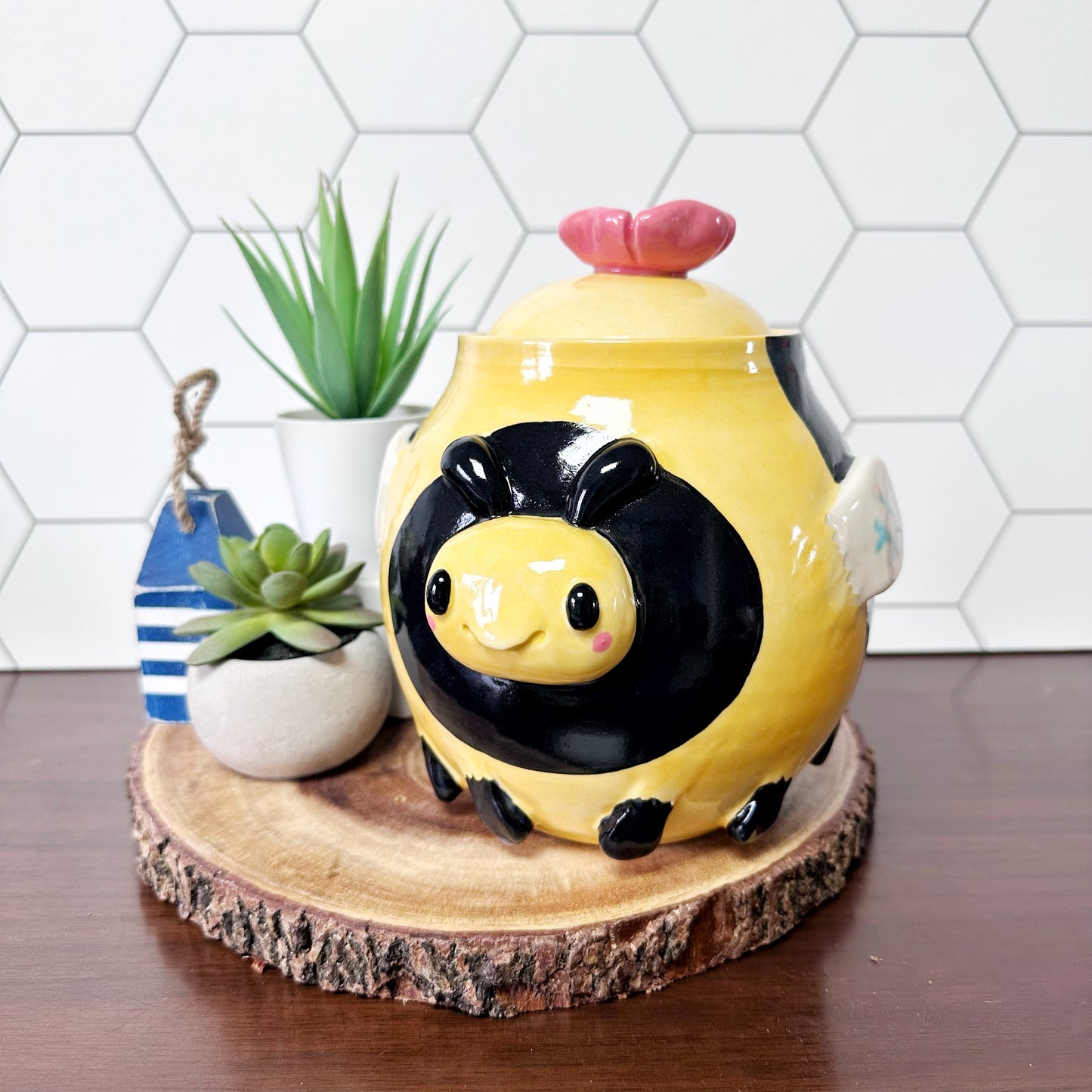 Bee Lidded Jar