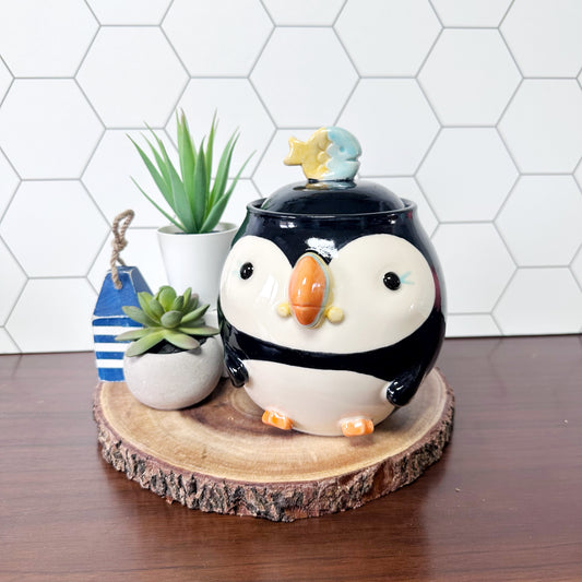 Puffin Lidded Jar