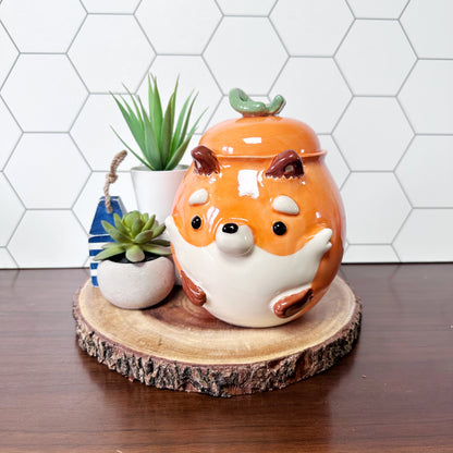 Fox Lidded Jar