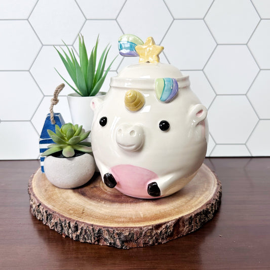Unicorn Lidded Jar
