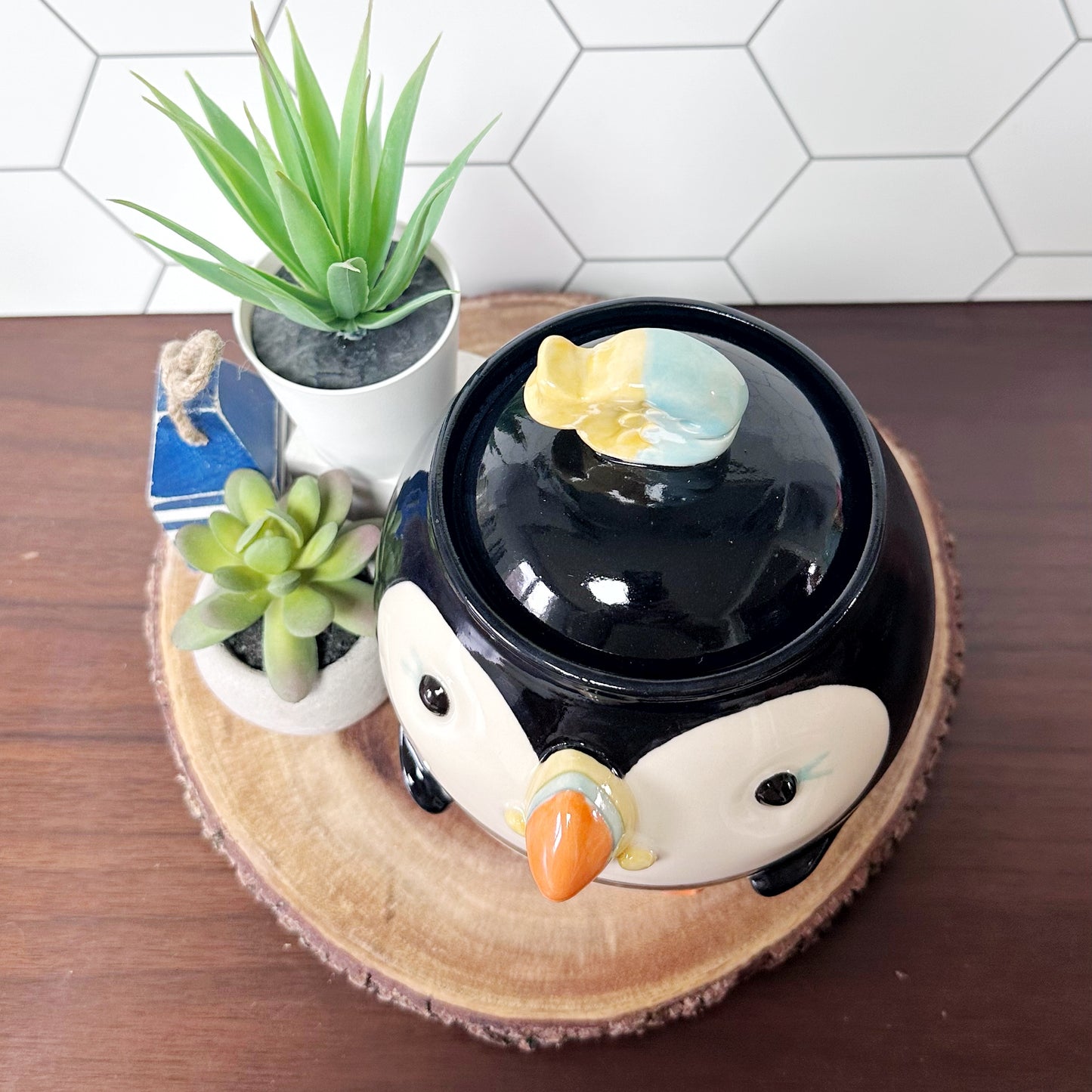 Puffin Lidded Jar