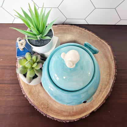 Small Whale Lidded Jar