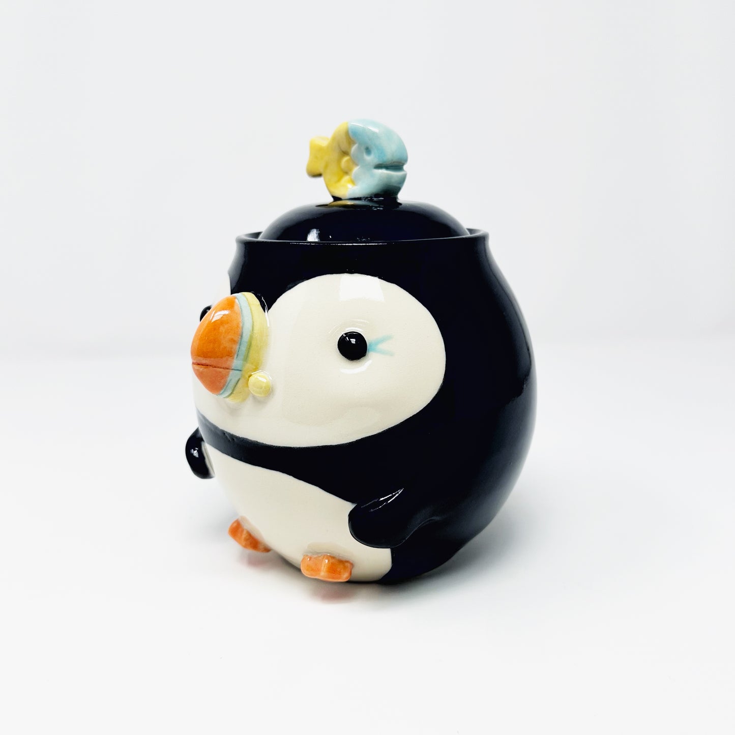 Puffin Lidded Jar