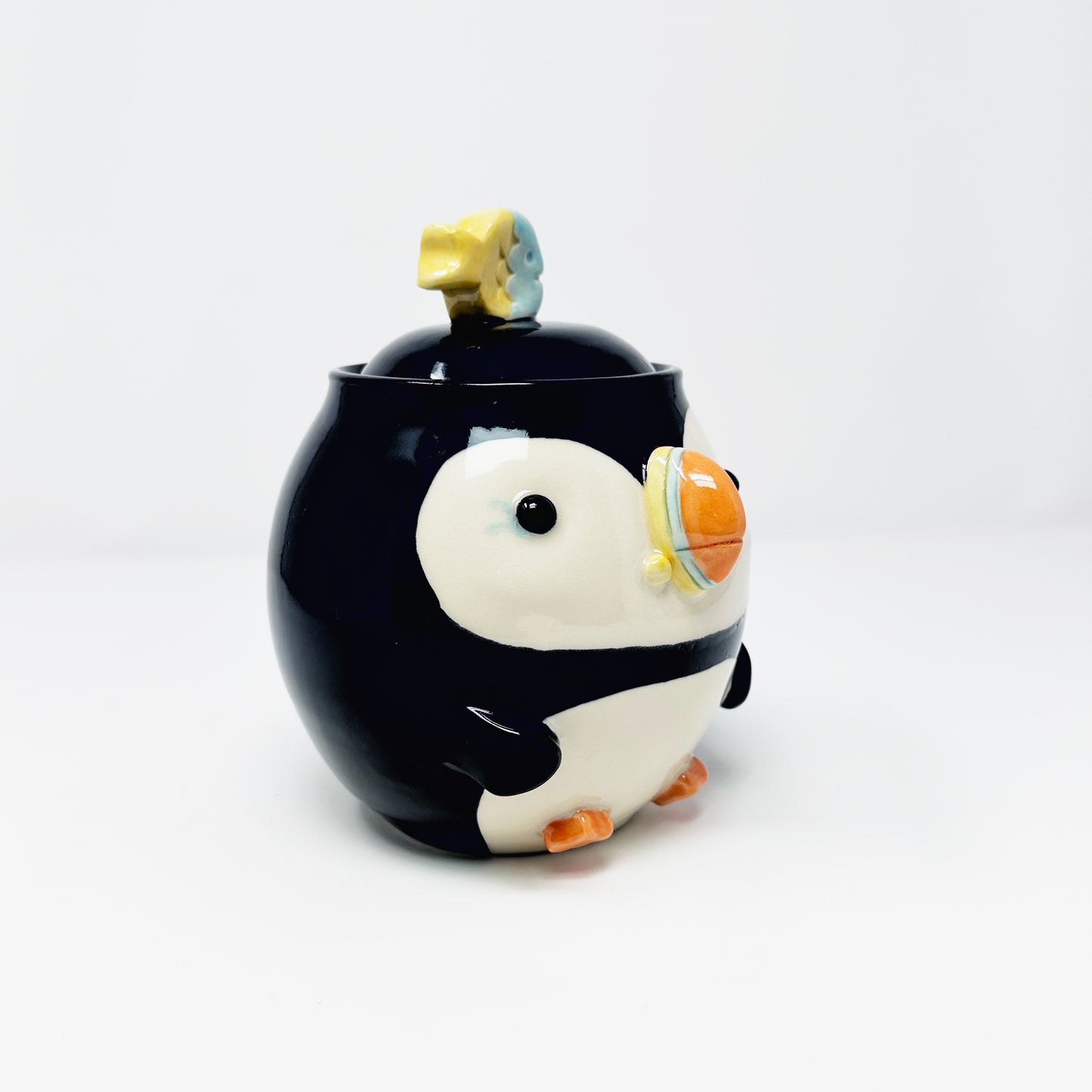 Puffin Lidded Jar