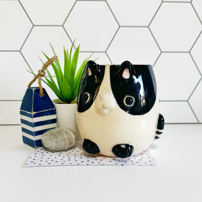 Limited Edition Black and White Cat Mug